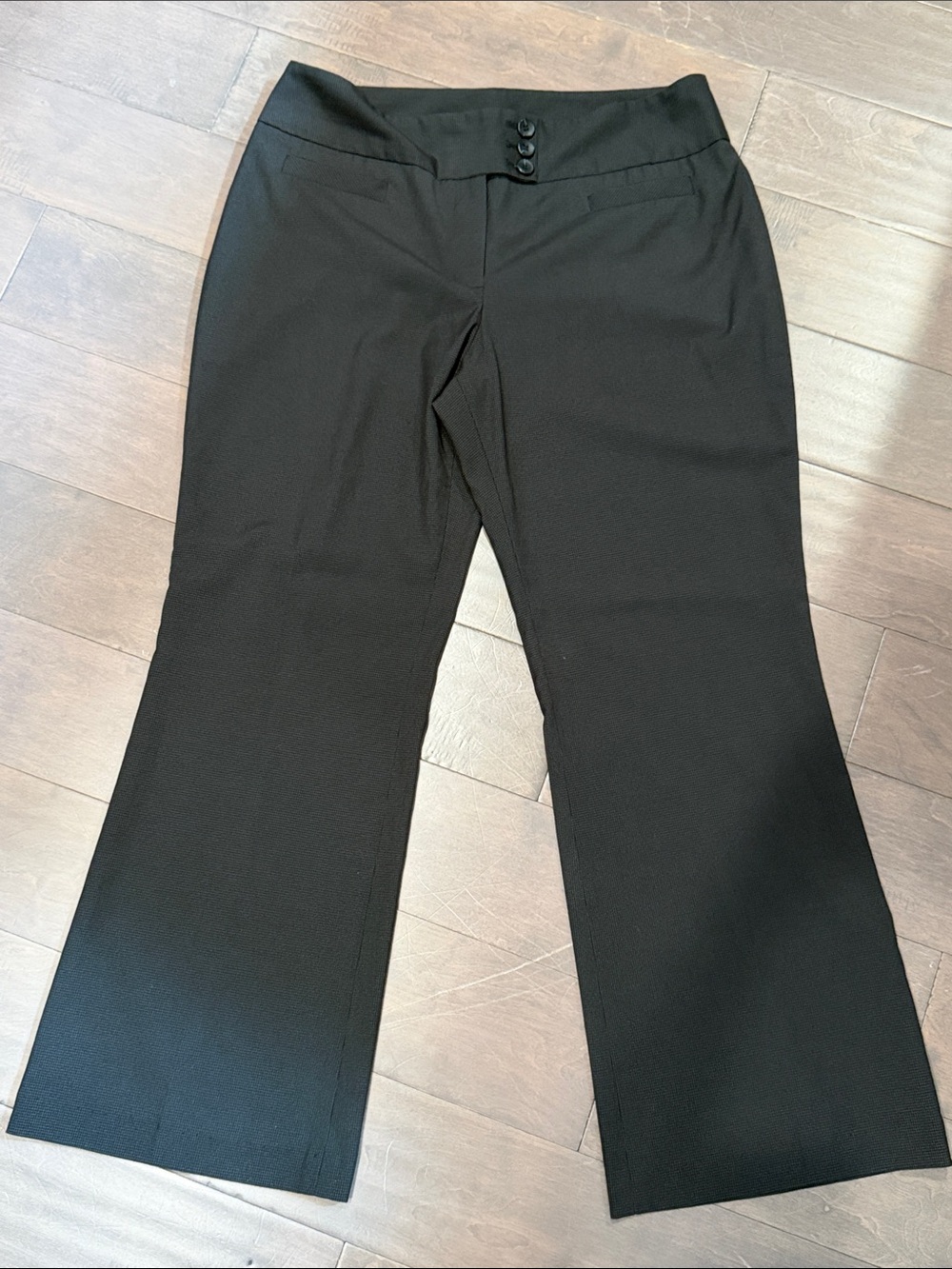 Ann Taylor Black Boot-Cut Dress Pants